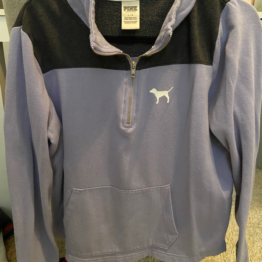 Pink long sleeve quarter zip